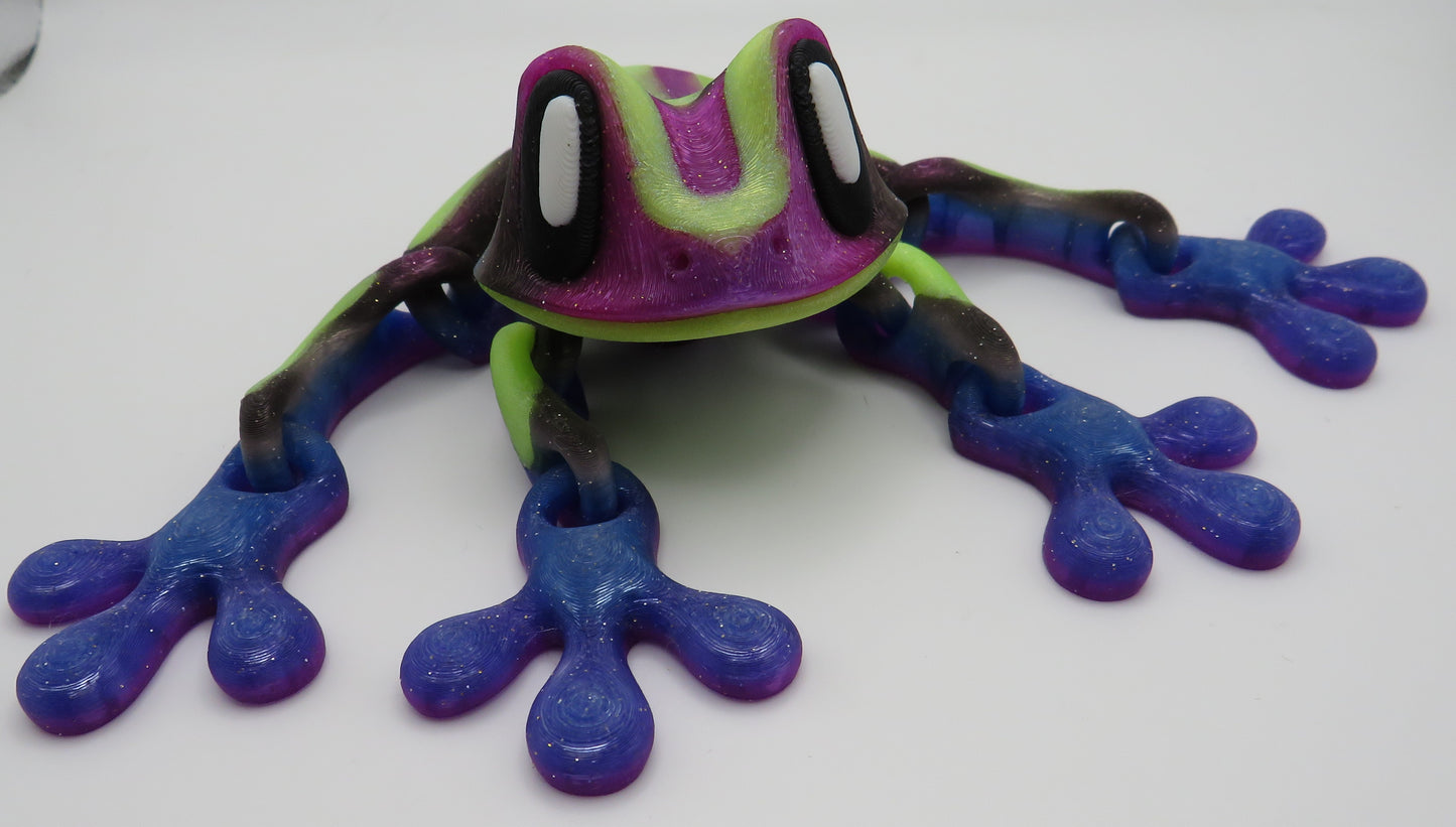 Magnetic Frog- Glitter Green & Purple