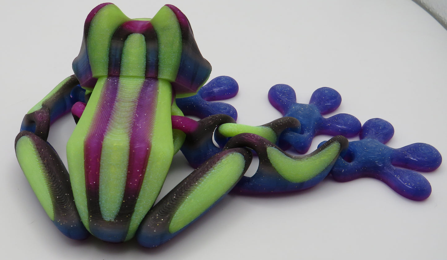 Magnetic Frog- Glitter Green & Purple