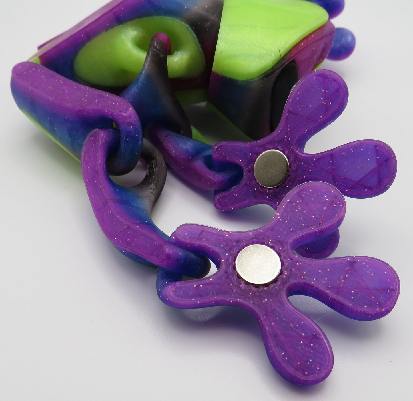Magnetic Frog- Glitter Green & Purple
