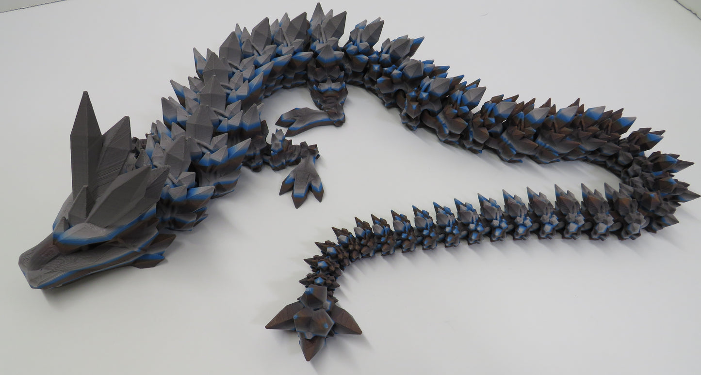 36.5" XL Crystal Dragon (Blue/Black/Brown/Gray)