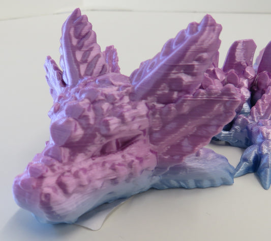 Axolotl Dragon (Wingless)(Long)(Lt. Blue/Pink Silk)