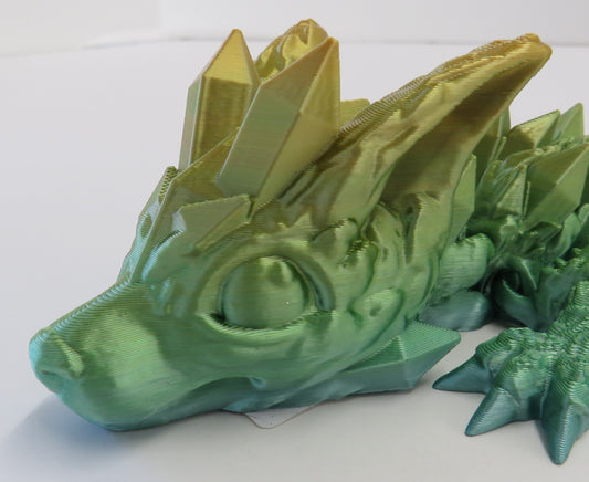 Crystal Wolf Dragon (Silk Green Ombre)