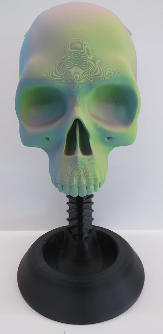 Skull Headset Stand (Pastel Rainbow Matte)