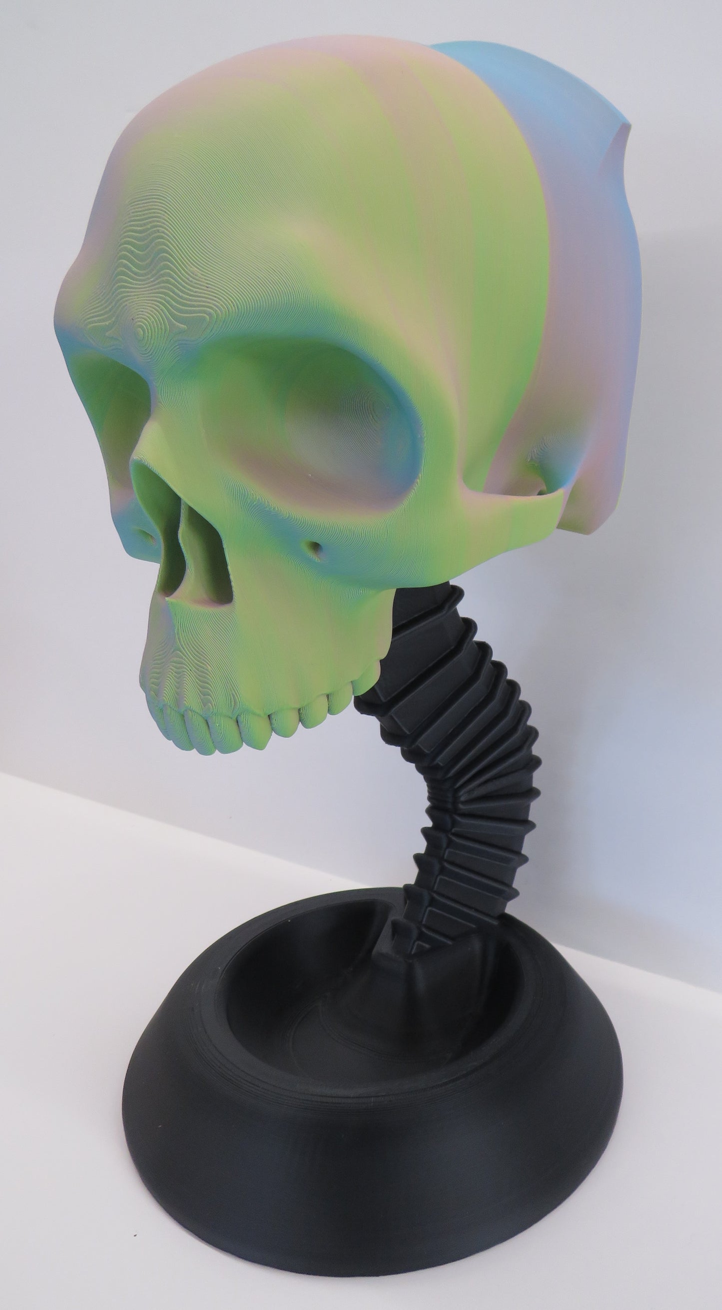 Skull Headset Stand (Pastel Rainbow Matte)