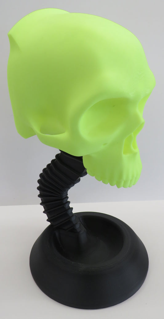 Skull Headset Stand (Neon Yellow)