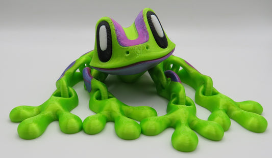 Magnetic Frog- Silk Green & Purple