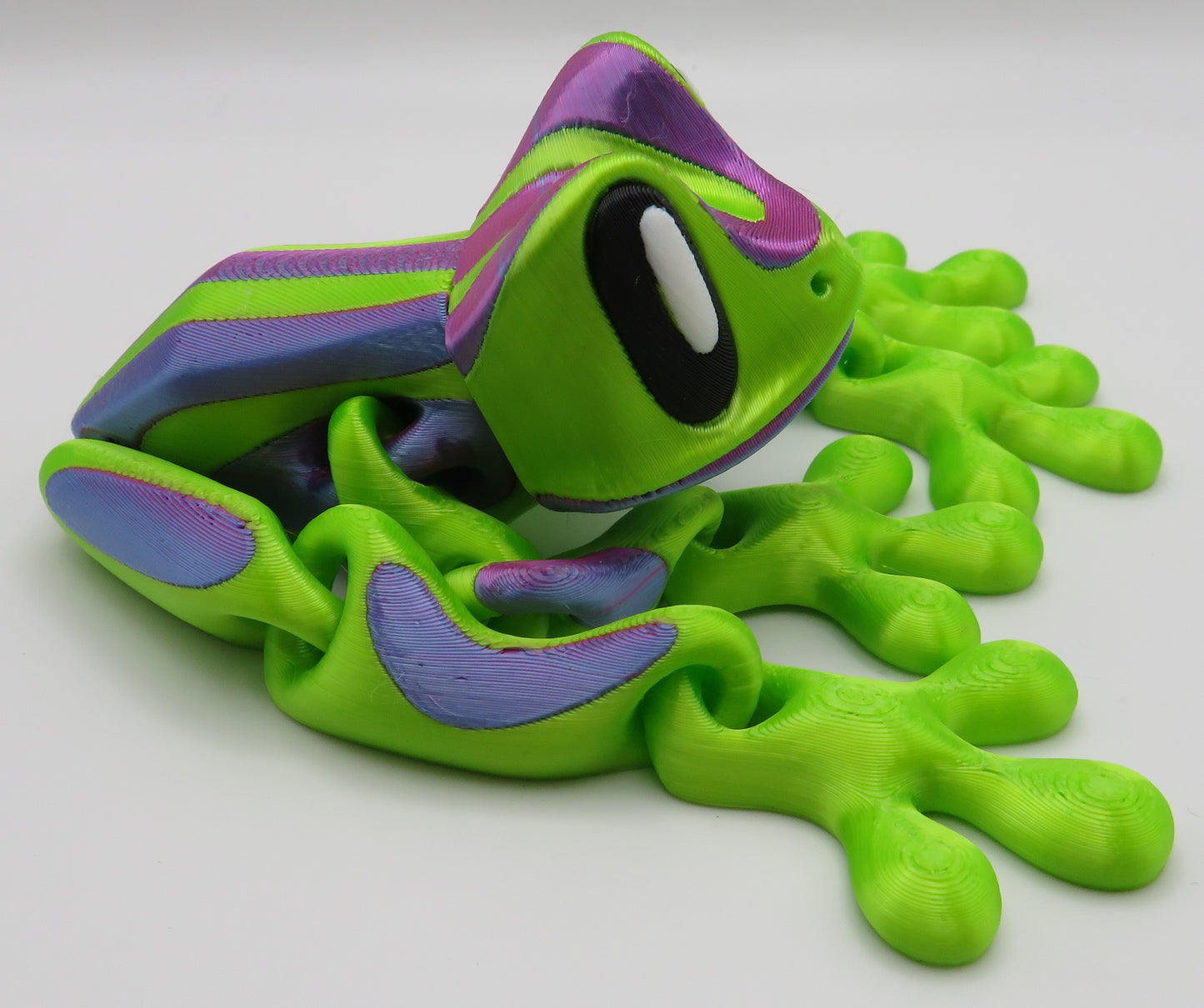 Magnetic Frog- Silk Green & Purple