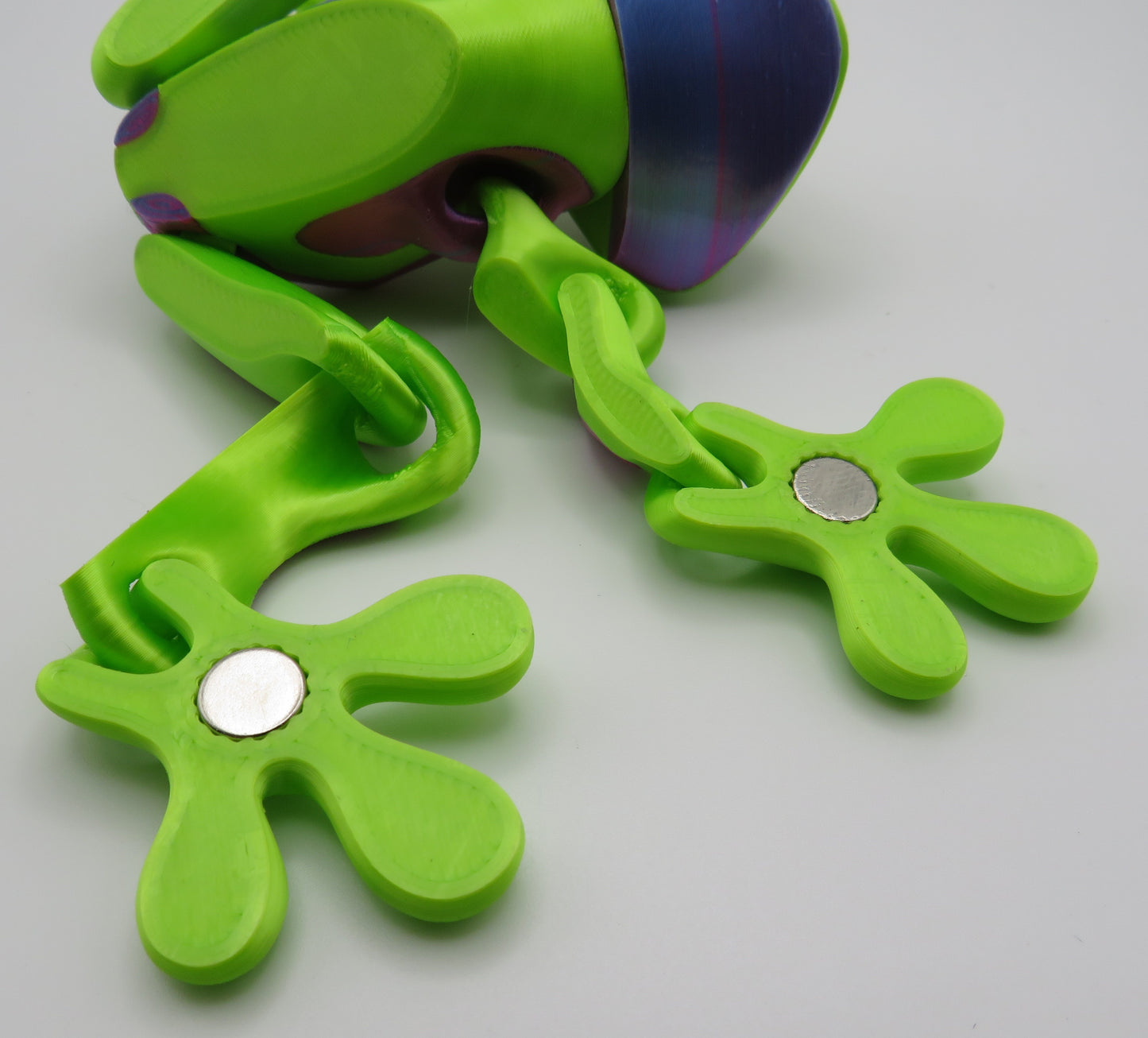 Magnetic Frog- Silk Green & Purple