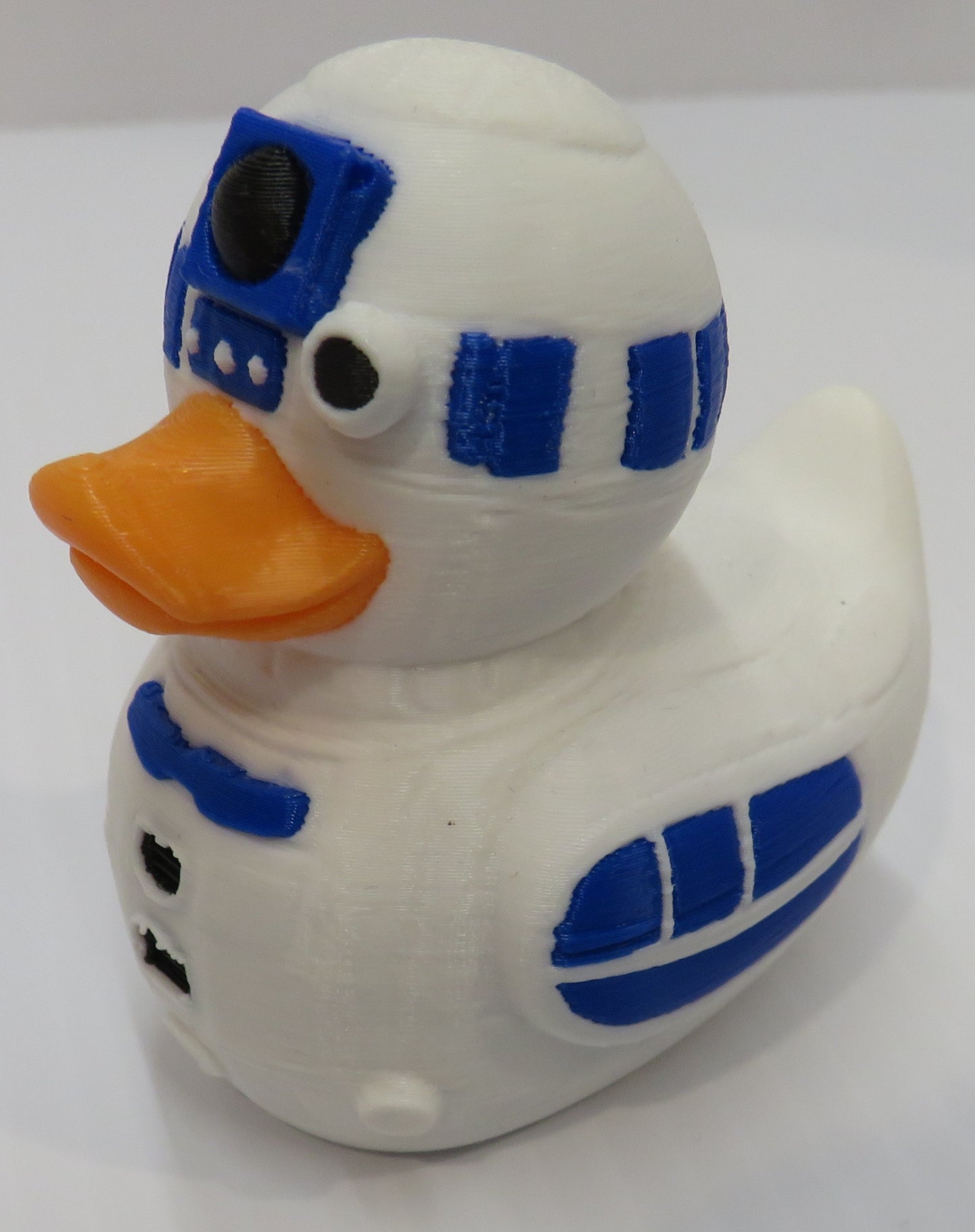 Blue White Robot Duck