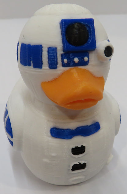 Blue White Robot Duck