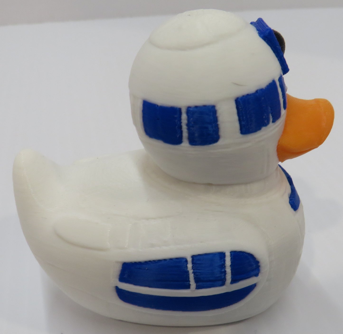 Blue White Robot Duck