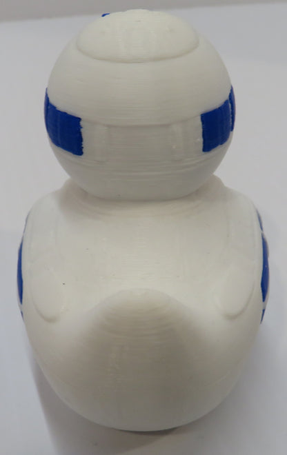 Blue White Robot Duck